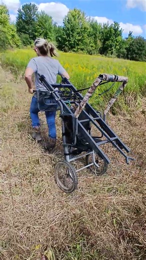 #hunting #wheels on the ladder stand