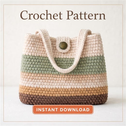 Crochet Bucket Bag Pattern PDF | Hobo Tote Bag Crochet Pattern | Handmade Market Bag | Digital Download | Fall Crochet Pattern Gift Idea - Etsy