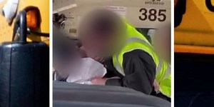 School bus monitor caught on video getting physical with students