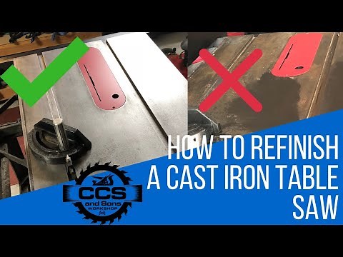How to Refinish A Cast Iron Table Saw