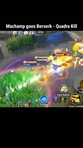Machamp goes BERSERK | 4KO🔥#godfathergaming #pokemonunite