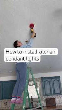 How to install kitchen pendant lights #diy #kitchenlighting #pendantlights #kitcheninspo
