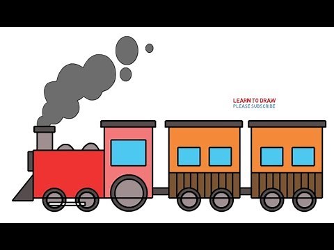 How To Draw a Old Train Step By Step Easy For Kids