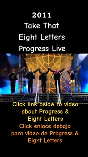 Take That Eight Letters Live Progress Tour 2011(with Robbie Williams).Last song of the concert
