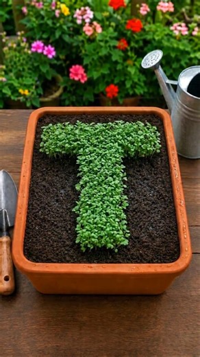 🌱 I Grew a “T” Using Tiny Plants… Look at the Final Result! 😱🌿