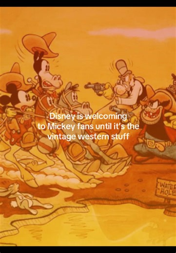 #MICKEYMOUSE — i say “welcoming” but they do try and bury half of the classic media so… - i LOVE Floyd Gottfredson’s art so much his comics are absolutely peak - i have got to make art themed around two gun Mickey its such a good short // #disney #olddisney #western #fyp