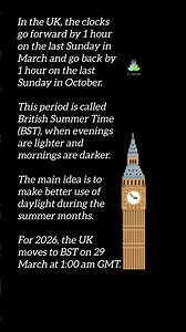 what is British Summer Time? UK clock change - Daylight saving #bst #timechange #ukweather #spring
