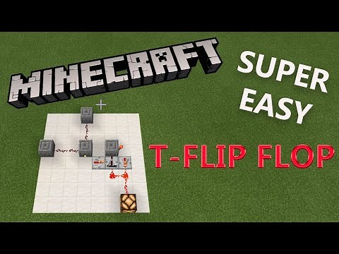 Minecraft: How to build a T-Flip Flop (Easy) [Redstone tutorial]