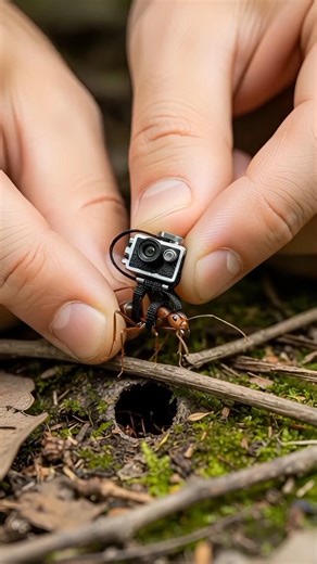 POV: Tiny Camera on a Leafcutter Ant Inside Its Underground Colony 🐜#short