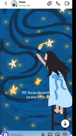 Iram on Instagram: "Such a cool feature ♥️🎨 @instagram Drawing, digital, Instagram DMs , art , artist"