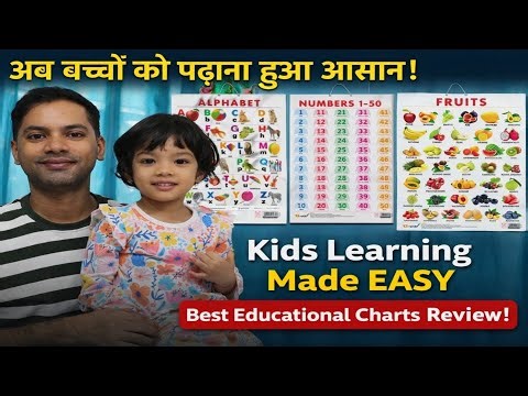 Kids Learning Made Easy | Alphabet, Numbers & Fruits Chart Review | Best Educational Chart for Kids