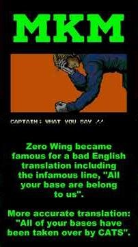 Ancient Gaming |Ep101| The Zero Wing Meme 26 Years Later | #gamingshorts #zerowing #memes