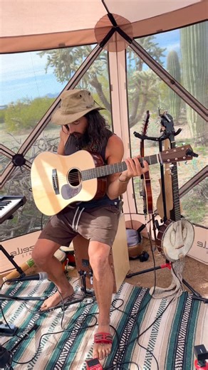 Looping acoustic instruments for a live solo bluegrass band set up. Still working out the kinks but the system seems to function as expected. The hardest part is juggling instruments before the loop starts over. I think if I nail the transitions I could be ripping a solo with a full band within 2 min or so, which seems viable for live shows. …jeez this music thing would be a lot easier with a couple committed band mates. Maybe one day… #banjo #mandolin #fiddle #guitar #loop | Adam Angelico