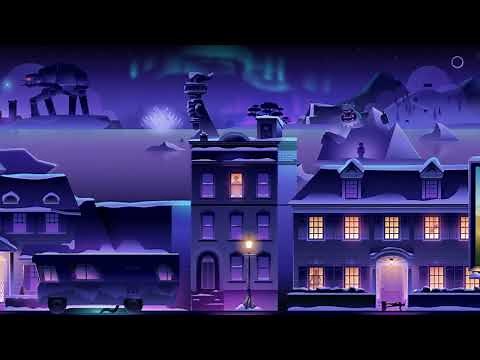 Roku Christmas/New Years city stroll screensaver- 1 hour