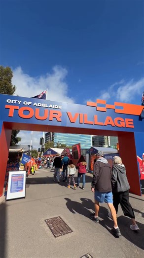 The City of Adelaide Tour Village is open 📍 We’re open every day of the Santos Tour Down Under. See you soon 👋 | Santos Tour Down Under