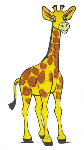 Coloring Giraffe Animals Coloring Page #coloring #art #toddlers #drawing #shorts