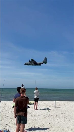 The coolest military airplane fly over ever at Cape San Blas FL!!!