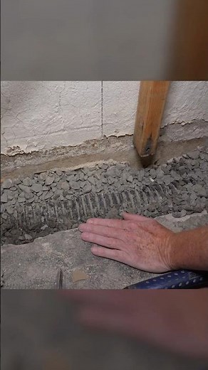 Basement Waterproofing Fail: Drain Pipe Installed Too Shallow #BasementWaterproofing #WetBasement