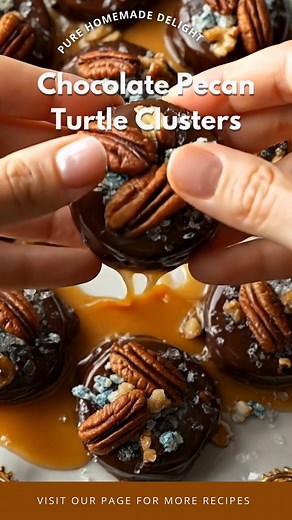 11K views · 53 reactions | Chocolate Pecan Turtle Clusters *Some...