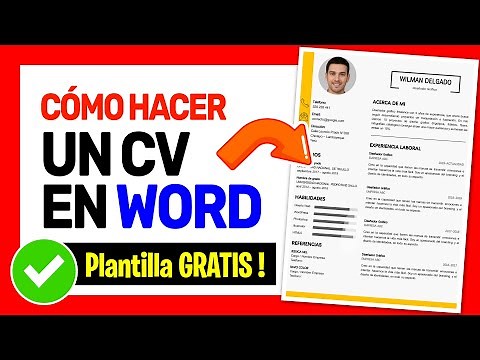 Cómo hacer un CURRICULUM VITAE (CV) en WORD (Plantilla Gratis)💥