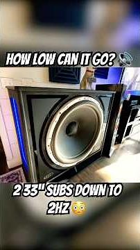 2 33” Subs playing the lowest bass!🔊 Insane home audio system down to 2hz😳