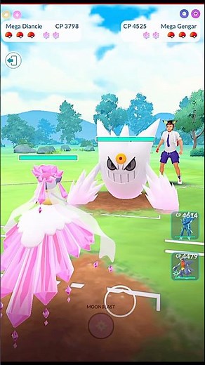 ✨️Mega Gengar V/S✨️Mega Diancie PVP Battle in #pokemongo