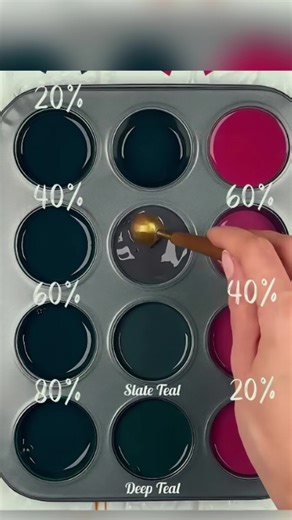 Beautiful Color Mixing Techniques: Dark Blue & Raspberry