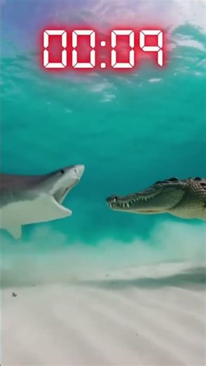 Bull Shark vs Croc: The Fight No One Expected to See #shark #crocodile #wildlife