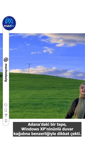 MAVİ TV ELAZIĞ on Instagram: "Adana’daki bir tepe, Windows XP’nin ünlü duvar kâğıdına benzerliğiyle dikkat çekti. Adana’da yer alan bir tepenin görüntüsü, Microsoft’un Windows XP işletim sistemiyle özdeşleşen ve dünya genelinde milyonlarca kişi tarafından bilinen “Bliss” adlı duvar kâğıdını andırmasıyla gündem oldu. Yeşil eğimli yapısı ve açık gökyüzüyle benzerlik gösteren tepe, görenlerin ilgisini çekti. Cep telefonu kamerasıyla kaydedilen görüntüler sosyal medyada paylaşılırken, birçok kullanı