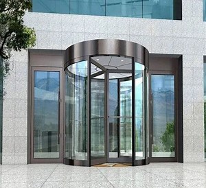 [Hot Item] Commercial Two Wings Rotation Tempered Glass Door, Automatic Door