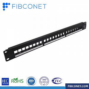[Hot Item] 19" 24 Port Fiber Optic Optical Rackmount Ethernet Network Patch Panel in Data Center for RJ45 Modular