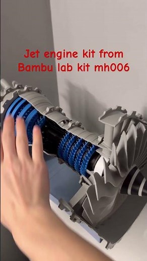 Jet Engine kit from Bambu lab printed from the a1 #3dprinting #bambulaba1 #bambulabs