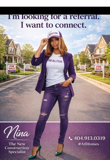 ✨ Looking for referrals & connections! ✨ Hey!! I’m Nina Guyton, Associate Broker & New Construction Specialist with Adams Homes Realty Inc., actively selling Tuscany Hills—a stunning new construction community in Douglasville, Georgia 🏡 If you know anyone thinking about moving to GA, building new, or upgrading their lifestyle—send them my way! 🏡 Tuscany Hills Highlights: • 1 acre estate-size lots • 2,600–3,900 sq ft homes • Finished basement options • Homes starting in the low $500s • Tuscan-s