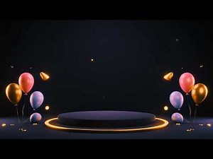 4K Birthday Blank Template | Minimal & Premium Birthday Video Background | Free to Use