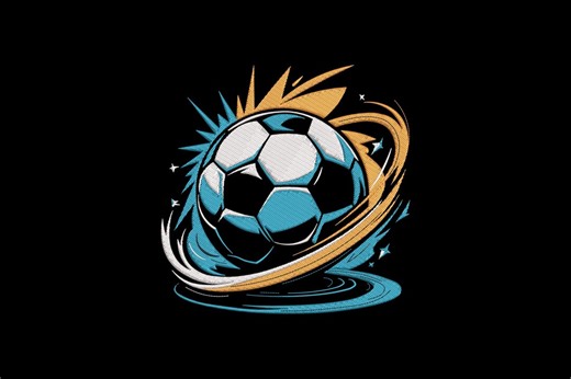 Dynamic Soccer Ball Machine Embroidery Design, Sports Team Spirit Design, Instant Download - Etsy