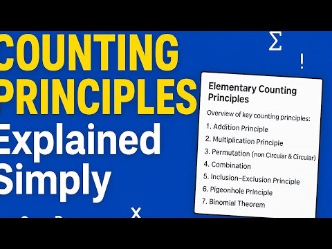 Master Counting Principles: Permutation, Combination, Pigeonhole, polynomial & more