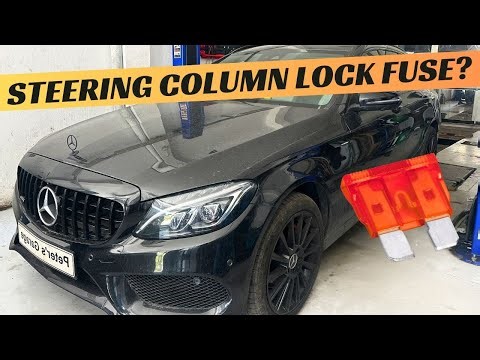 Mercedes W205 Steering Column Lock fuse relay location replacement C160 C180 C200 C220 C250 C300