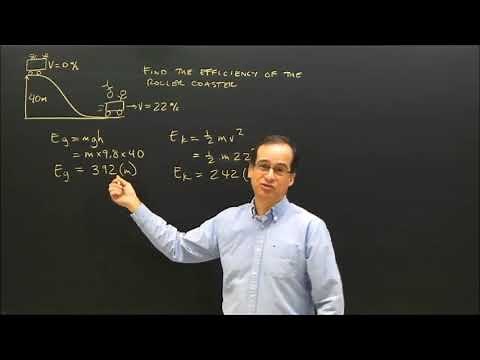 Efficiency With Gravitational & Kinetic Energy Problem