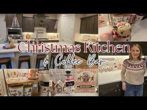 Christmas Kitchen Decorating 2025 | Christmas Coffee Bar Ideas | Christmas Decorate with Me