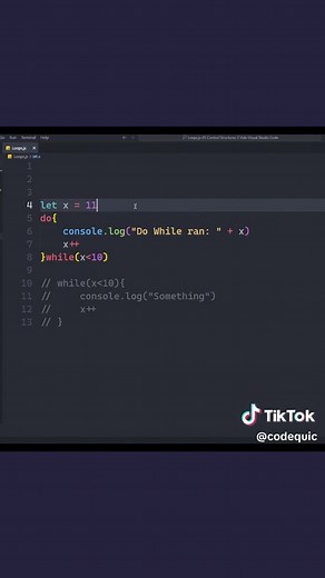 Do-While loop - Control Structures Part 4 #programming #program #tips #tipsandtricks #tutorial #beginner #javascript #vscode #codequic #fyp #fypシ #fypシ゚viral #fypage