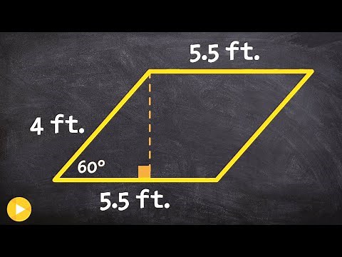Use special right triangles to determine the height to find the area of a parallelogram