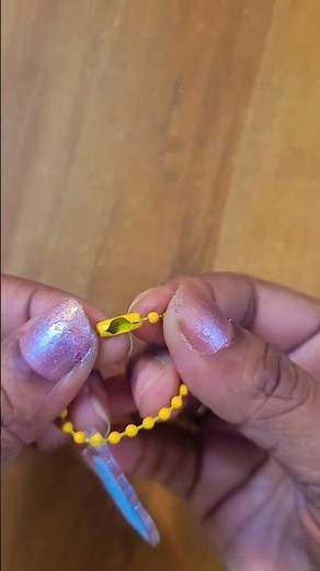 how to open and close ball chain connector type keychain