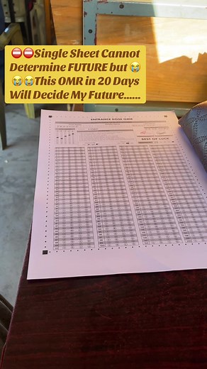 Single Sheet of Omr will Decide Everything in 20 Days