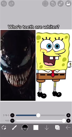 Venom vs. Spongebob: Whose Teeth Are Whiter?