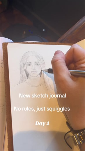 Starting a fresh journal always feels a bit intimidating but this one is just for sketching. No pressure for it to be perfect, no finished pieces required. Just somewhere to draw, play, mess things up and see what happens. Here’s to blank pages and actually using them. ✏️ #sketchbook #artjournal #creativepractice #journalingcommunity #slowcreativity