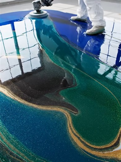 Colorize Epoxy Flooring#efoxy #construction #homeandbuilding #interiordesignin #interiordesign