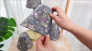 VIHOSE Set of 6 Clip-on Mini Chandelier Lamp Shades, William Morris Style Vintage Botanical Chandelier Shade for Candelabra Bulb, 2.95" x 5.91" x 5.12", Classic Decorative Lampshade