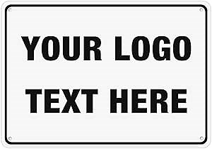 Custom Metal Signs Outdoor - 12x8 Inch, Personalized for Business, Home, Workplace, Office, Rust-Free .040 Aluminum, Fade Resistant