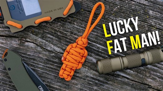 DIY Mini Paraflat Man Paracord Lanyard Zipper Pull: Lucky Fat Man