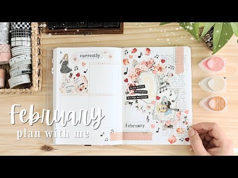 February Bullet Journal | Plan with Me | Collage Journal | Creative Journal | Music Theme 2026